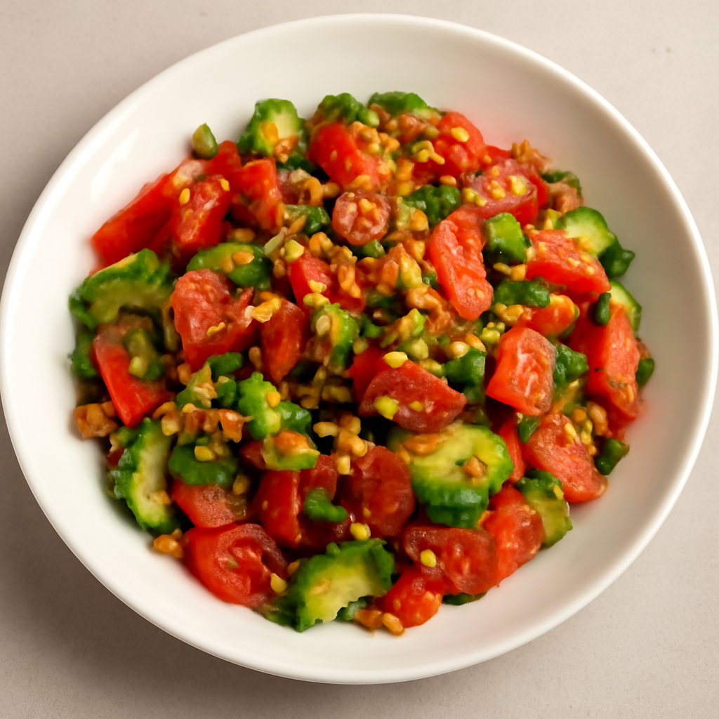 Tomato and Cucumber Salad with Walnuts