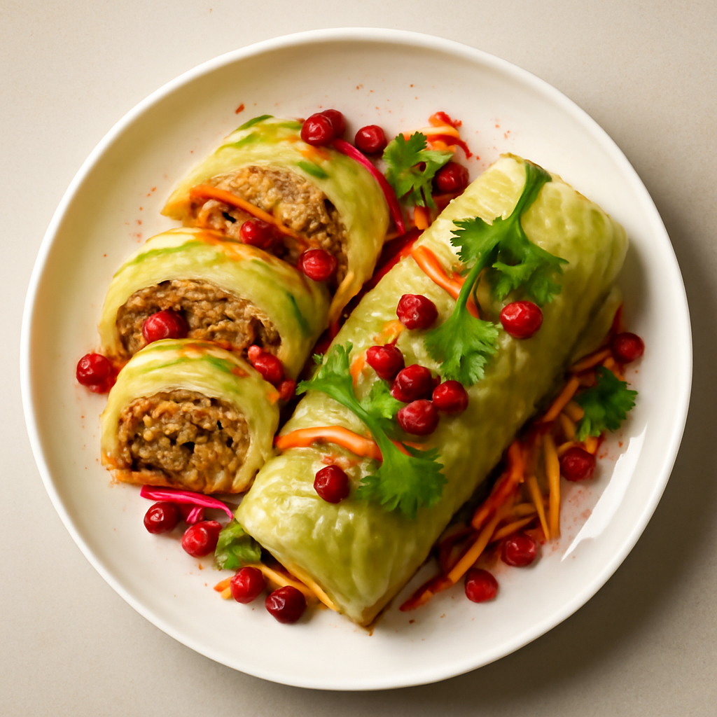 Cabbage Roll with Walnuts