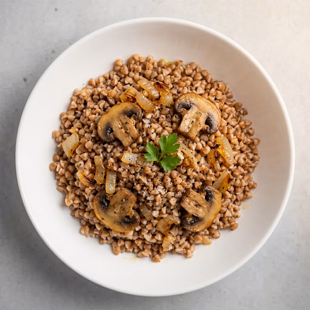 Buckwheat with Mushrooms & Onion