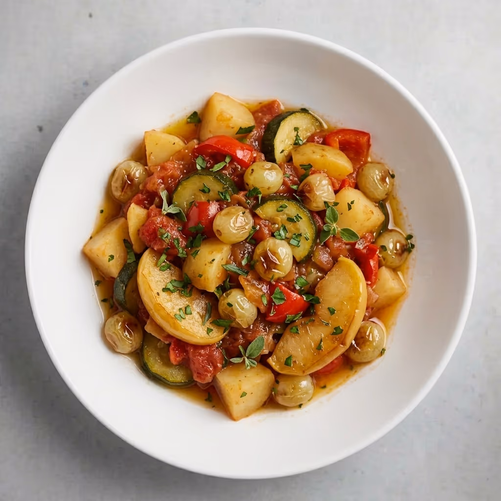 Ratatouille with grapes
