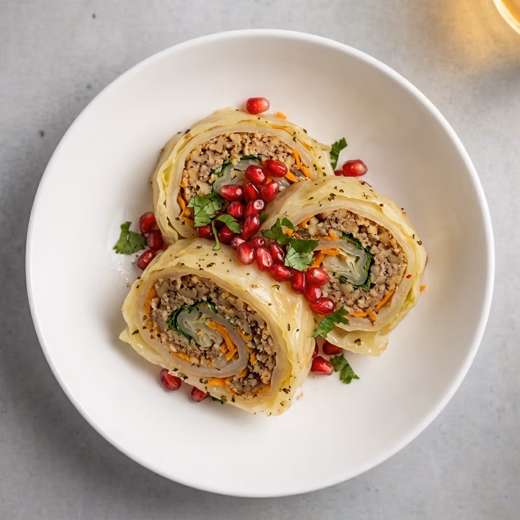 Cabbage Roll with Walnuts