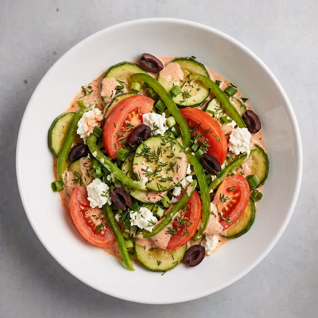 Zucchini and feta salad