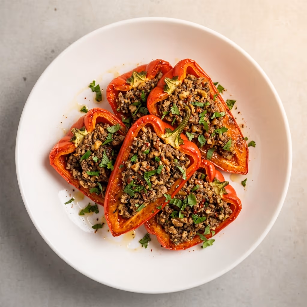 Bell Pepper with Walnuts