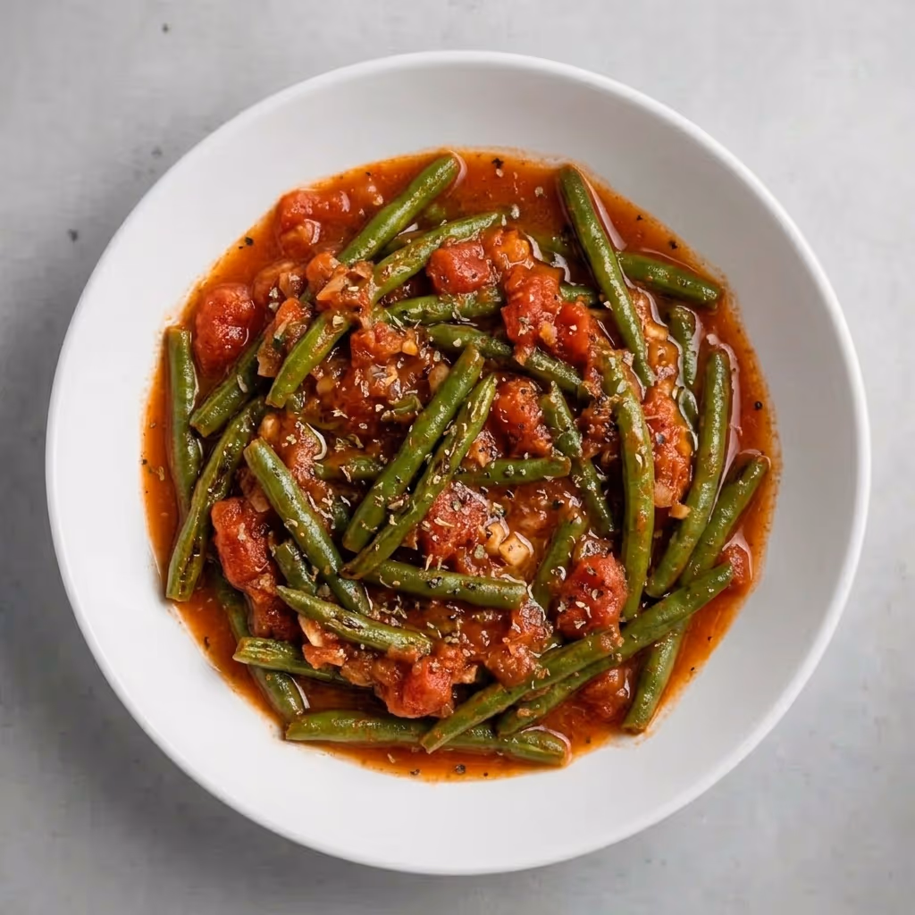 Green beans in tomato sauce