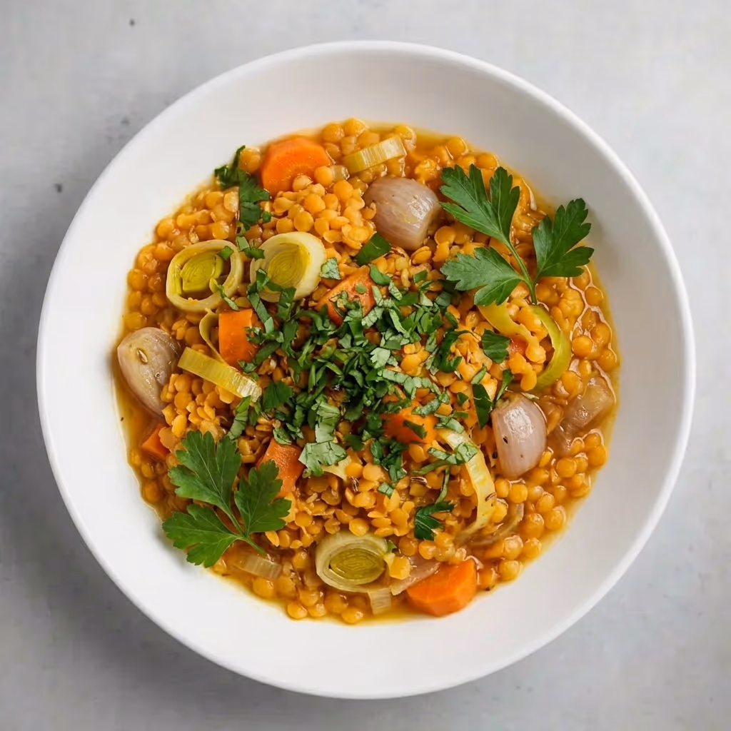 Lentils with vegetables