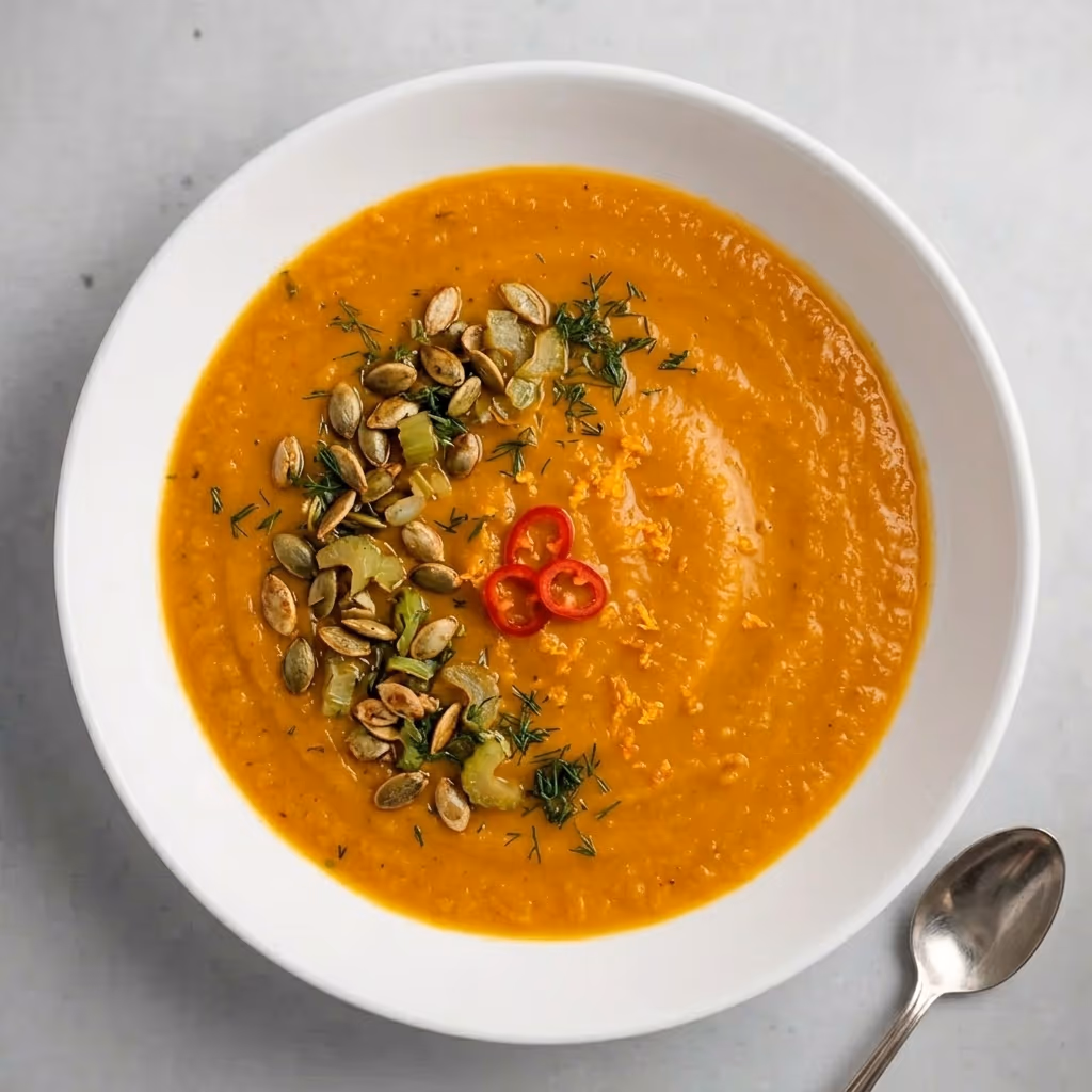 Pumpkin soup with oranges