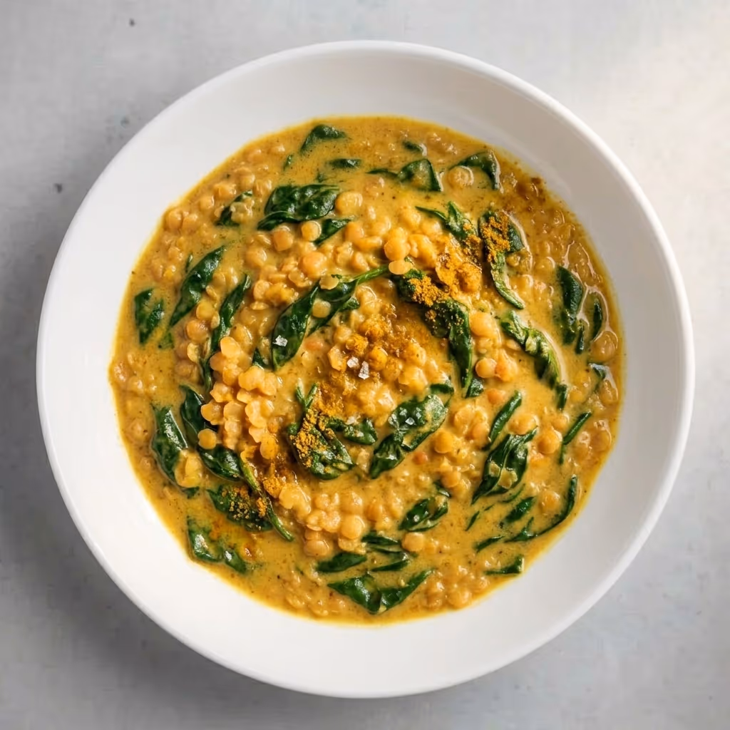 Lentils with coconut milk