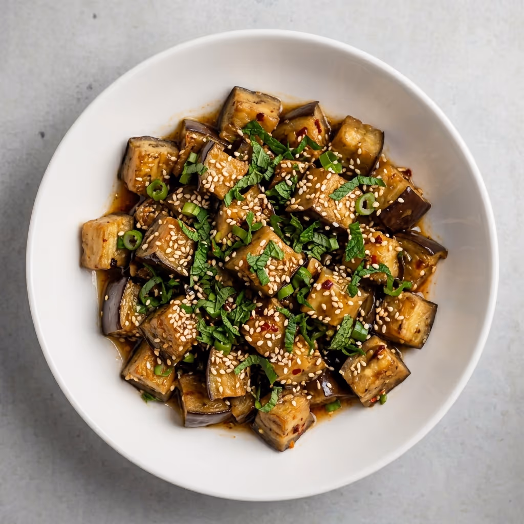 Spicy eggplant with mint