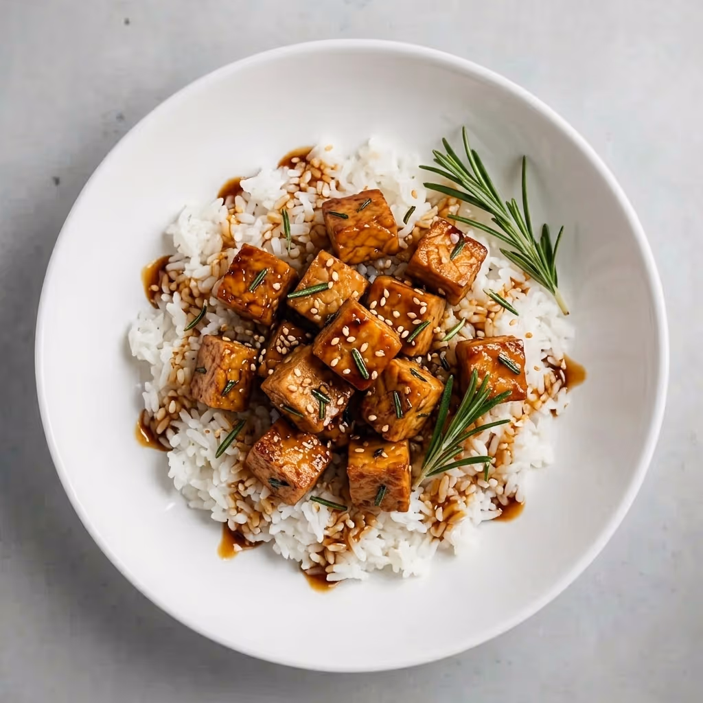 Tempeh with rice