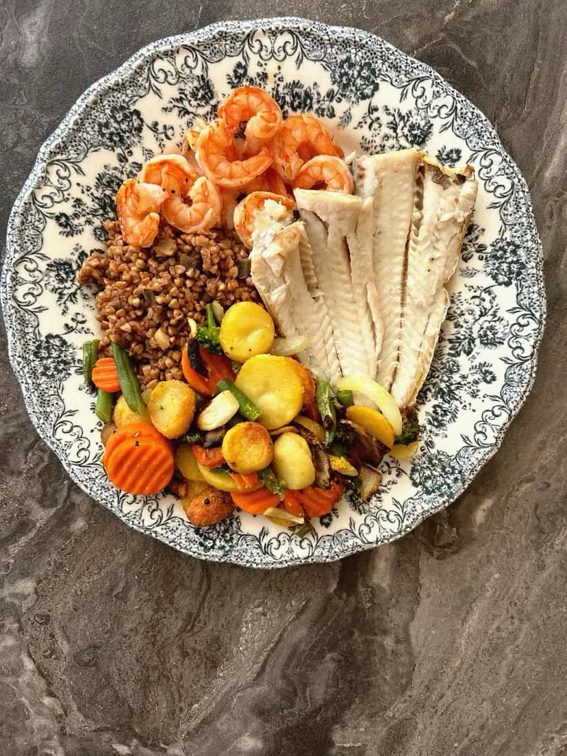 Buckwheat, Shrimp & Hake