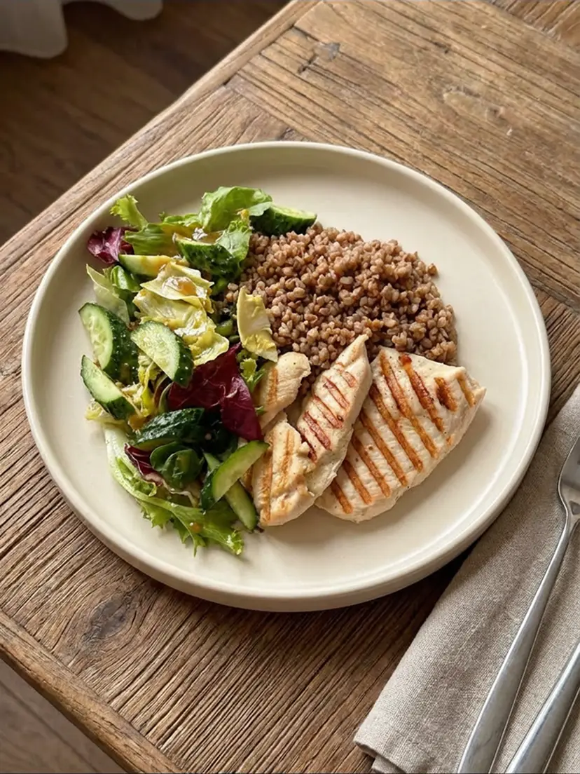 Гречка та курка-гриль