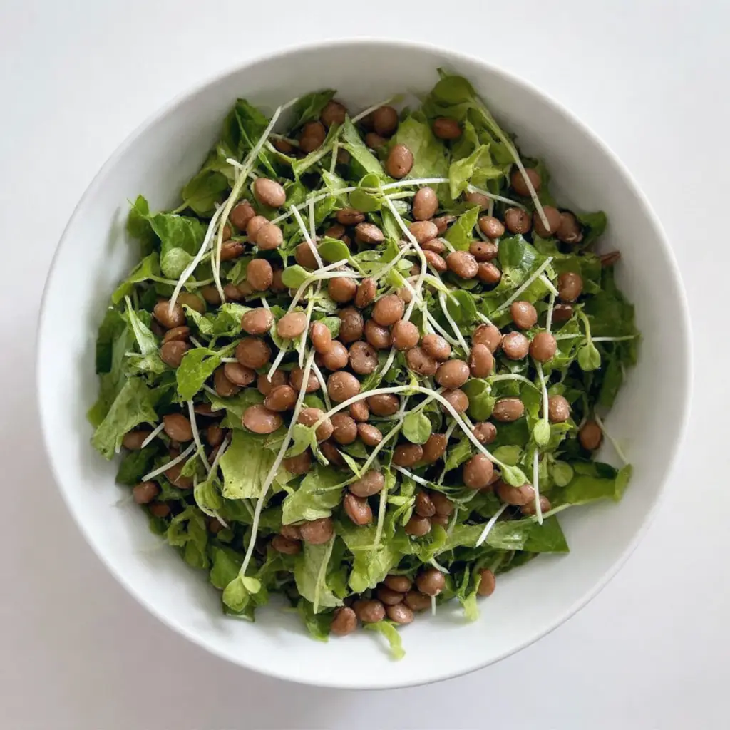Салат із пророщеної сочевиці