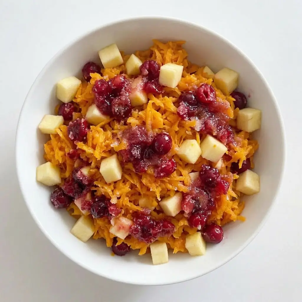 Гарбузово-яблучний салат із журавлиною