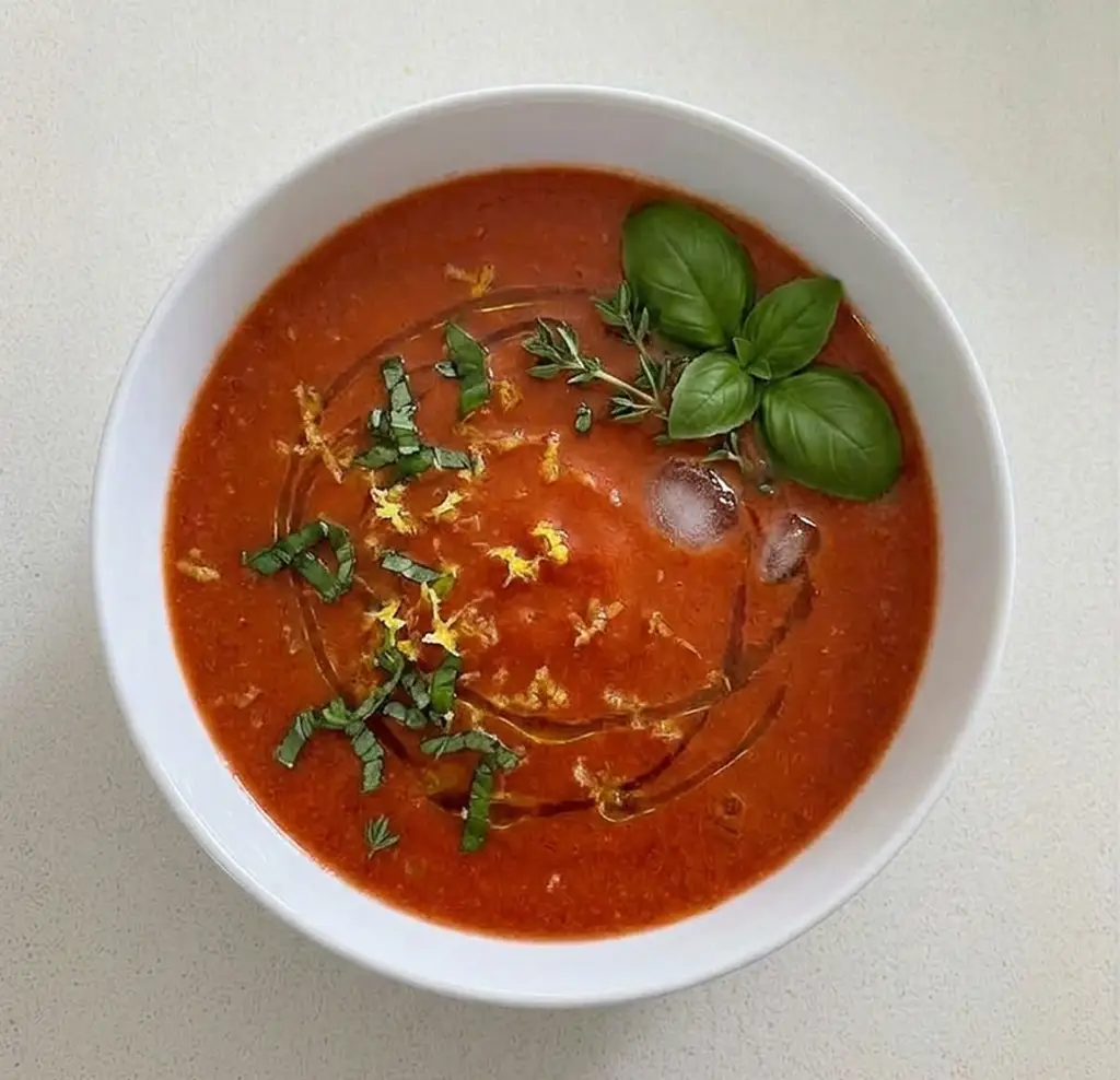 Томатно-полуничний гаспачо