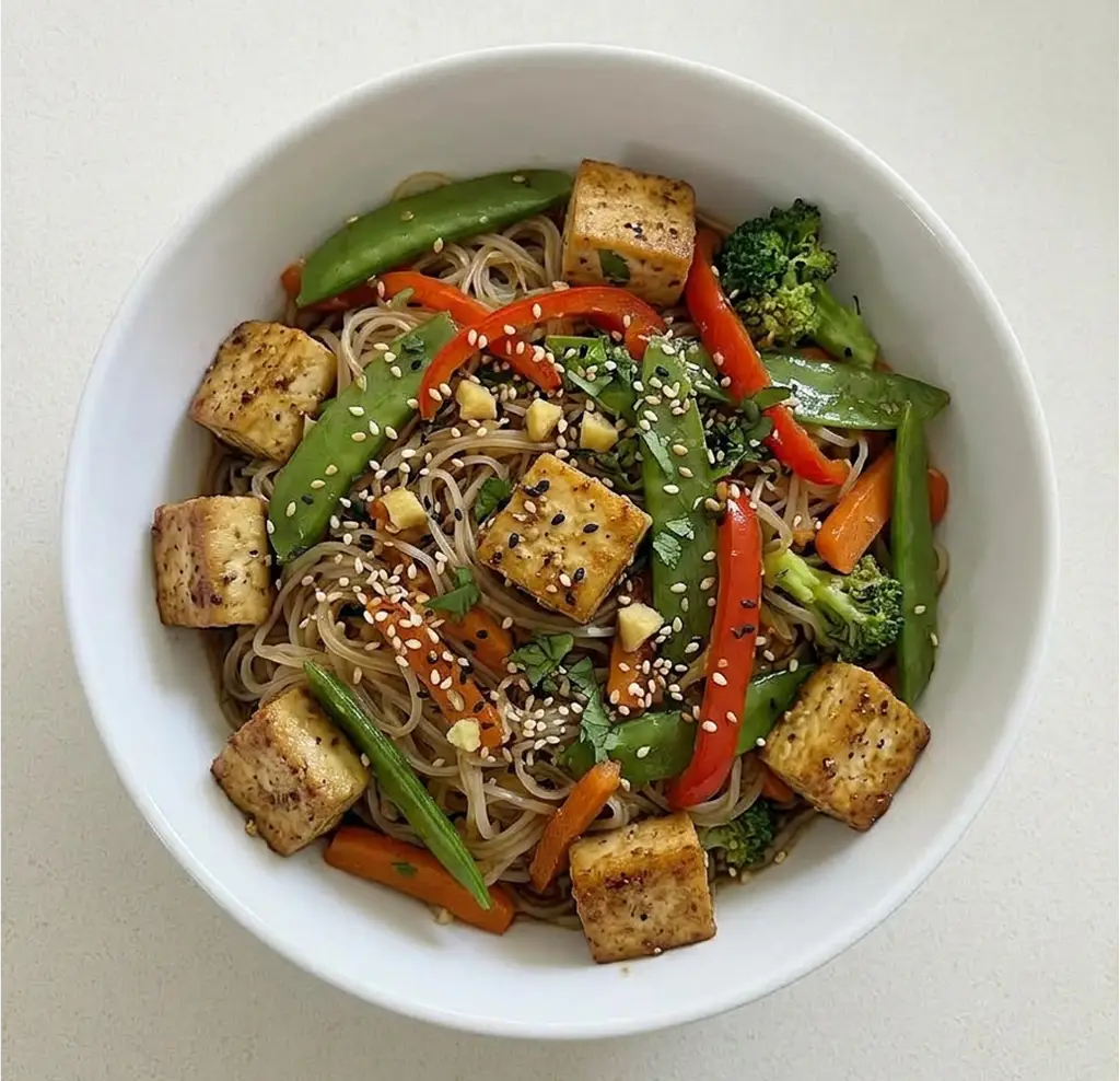 Тофу з імбиром і кунжутом