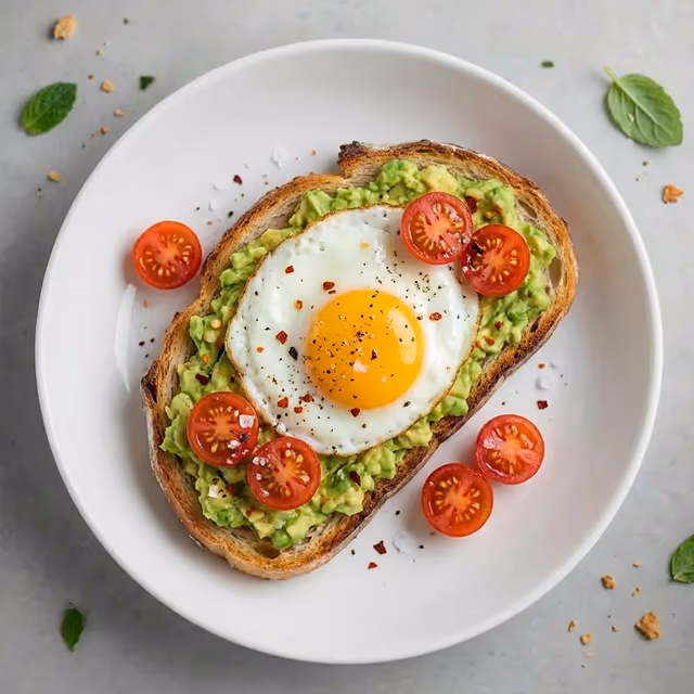 Avocado toast with egg