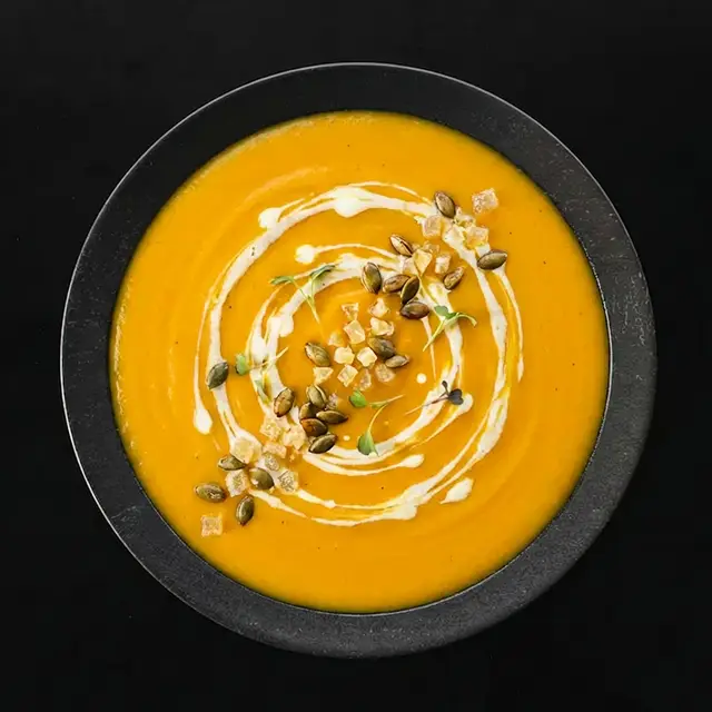 Крем-суп із гарбуза з імбиром