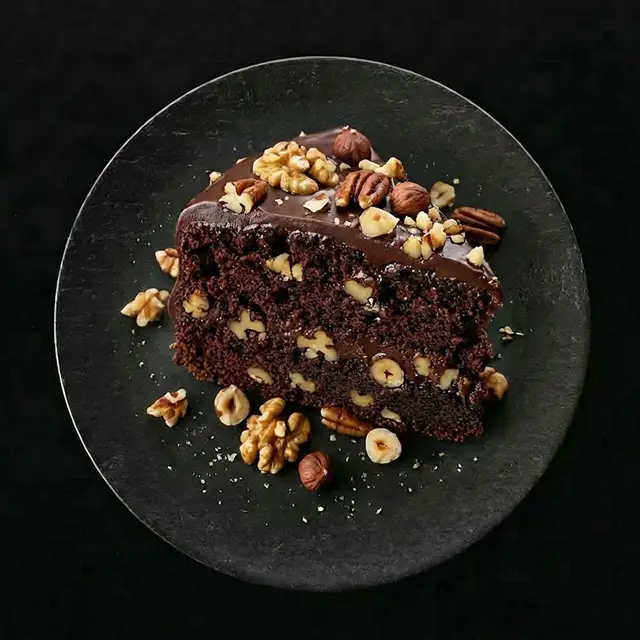 Шоколадний пиріг з горіхами