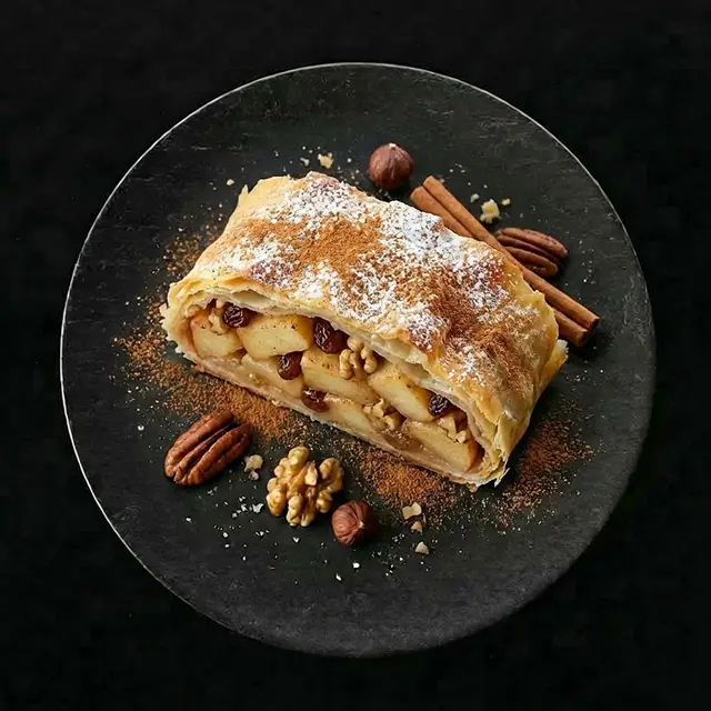 Яблучний штрудель з корицею