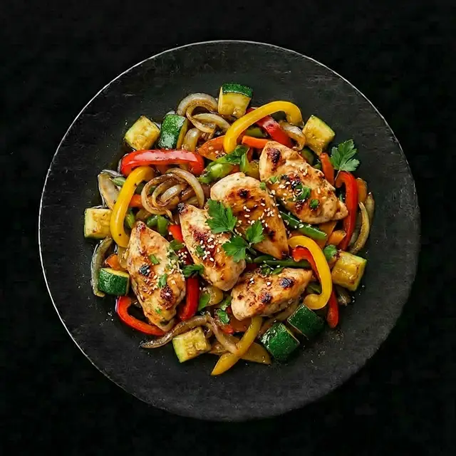 Куряче філе з овочами