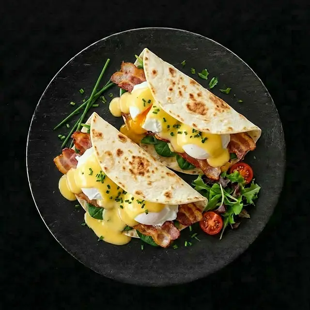 Яйця Бенедикт на лаваші
